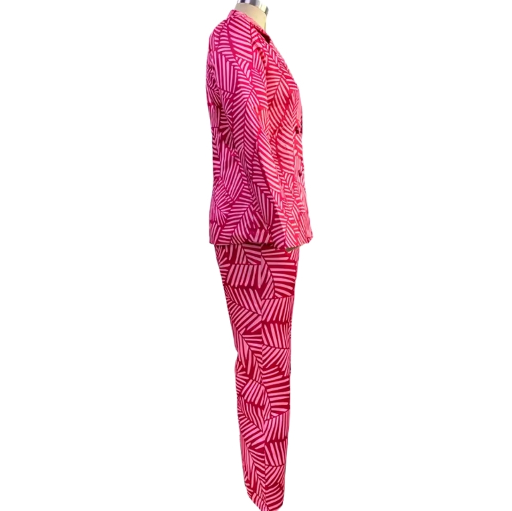 Casual Wear 2-Piece Set Women Temperament Fashion High-End Lapel Straight Pants - Picture 2 of 4